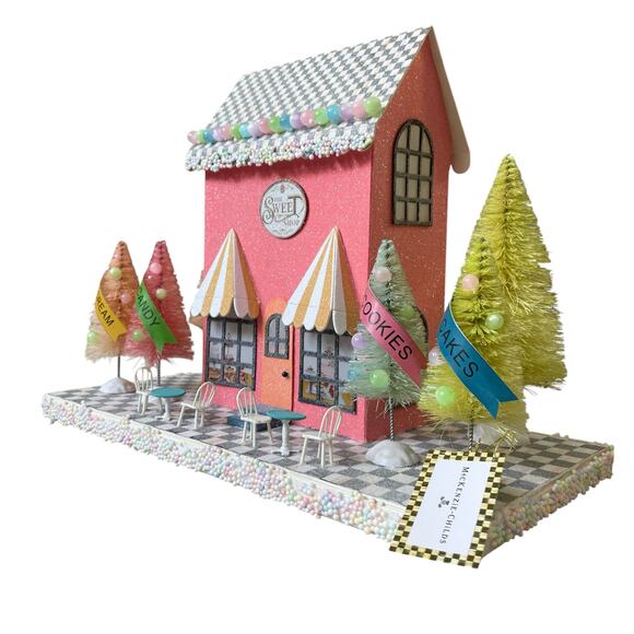 Brand New Mackenzie-Childs Calico Paper Illuminated Sweet Shop - Picture 2 of 16